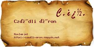 Czédli Áron névjegykártya
